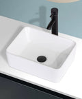 Totally Sleek Ceramic Vessel Sink For Bathrooms Rectangular Above Counter Bowl 16 X 12 Inches White Porcelain Durable And Stain Resistant Modern Look Easy To Clean Perfect Powder Room Upgrade