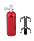Killer Metal Mini Fire Extinguisher for RC Crawler Rig with mounting clip, 52mm long, red aluminum design for SCX10 CC01 D90 models.