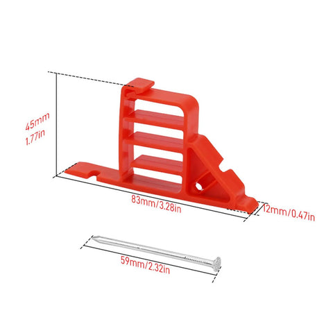 Top Rated Heavy Duty Cable Stackers For Organizing Coaxial Data And Power Cables Durable Plastic Wire Management Clips, red, 83mm