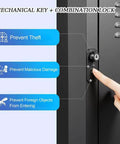 Tough As Nails EV Charger Lock Box With Key, showing mechanical key and combination lock for secure access.
