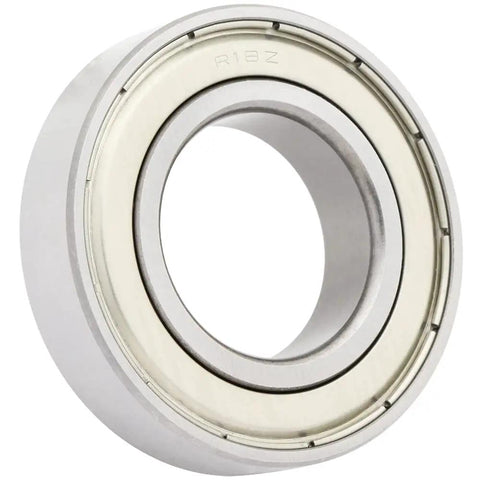 Top Shelf Precision R18 Double Metal Shield Ball Bearings Ten Pack 1.125 Inch Inner Diameter By 2.125 Inch Outer Diameter, side view showing bearing detail.