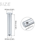 Heavy Duty Carbon Steel Clevis Pins 4 Pack Flat Head Single Hole Shaft Hardware For Machinery And Furniture DIY Setup showing dimensions