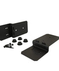 Eight-Inch Post To Beam Bolt Inline Connector Two-Pack With Black Corrosion-Resistant Finish for decks, showing plates and screws.