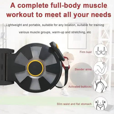 Wall Mounted Flywheel Trainer Beast Mode Home Gym Workout Station Full Body Inertia Exercise Equipment For Arms And Legs Killer Strength Training Rig Easy Install Compact Powerhouse showing adjustable wheel and multi-use features.