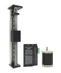 42 Millimeter Wide Linear Guide Actuator With Precision Ball Screw Slide Table Motor Kit And Handwheel components including motor and driver.