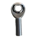 Rock Solid Steel Left Hand Thread Male Rod Ends M16 X 2.0 Pair Of Precision Heim Joints close-up view of threaded end.