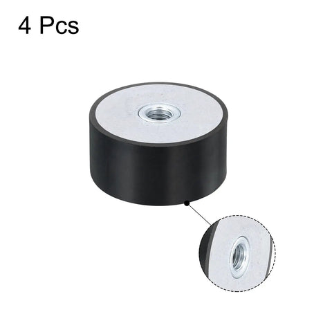 4 Piece Tough As Nails 40X20mm M8 Female Rubber Vibration Isolators black rubber shock mount with steel insert for stability.