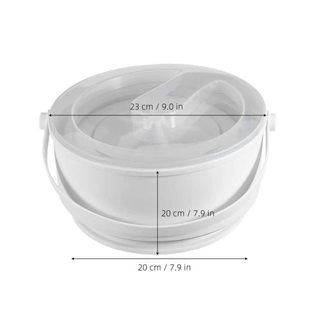 Sweet Compact Folding Mini Washing Machine Portable Travel Washer For Socks Underwear And Delicates Quick Rinse Auto Drain Straight Up Compact Design For Dorms with dimensions 23cm and 20cm.