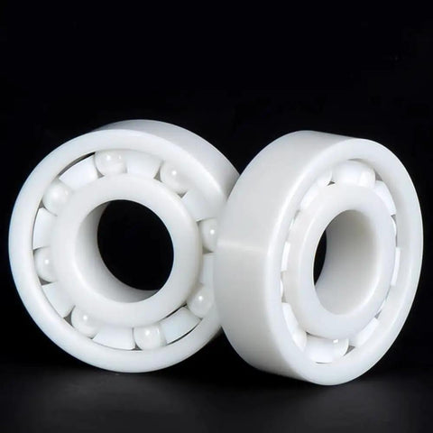 Pro Grade Zirconia Full Ceramic Ball Bearings With Next Level Heat Resistance And Beast Mode Operation For Grind Shop Machines And Hot Rod Builds 6314CE 70X150X35MM, showcasing two white ceramic bearings.