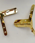 Heavy Duty Metal Hanging Hinge For Wooden Boxes And Craft Projects Delivers Buttery Smooth Action And No Sweat Installation, gold color.
