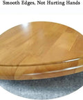 Close-up of a Heavy Duty Hardwood Lazy Susan Turntable Featuring Slick Spin Mechanics, smooth edges for easy handling.