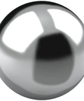Professional Grade 25 Pack 1/4 Inch Chrome Steel G25 Precision Ball Bearings showing a close-up view of a shiny chrome ball.