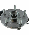 Heavy Duty Wheel Hub Bearing Kit Front And Rear Four Piece Setup For Dodge Journey 2009 To 2020 with metal construction and bolt holes.