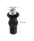 8 Piece Toilet Seat Screws Universal Heavy Duty Black Fastening Bolt Kit for Quick No Tool Install and Secure Fit No Mess Rubber Expandable Inserts for Easy Toilet Seat Replacement and Long Lasting Bathroom Stability, black rubber insert 1.57in
