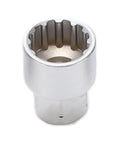 Metric spline socket from Pass Through Socket Set With Three Eighths And One Half Inch Drive Sockets 72 Tooth Reversible Ratchet Tool Kit.