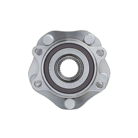 Premium Front Wheel Bearing Hub Assembly Direct Bolt On Replacement with smooth finish and secure mounting for Nissan vehicles.