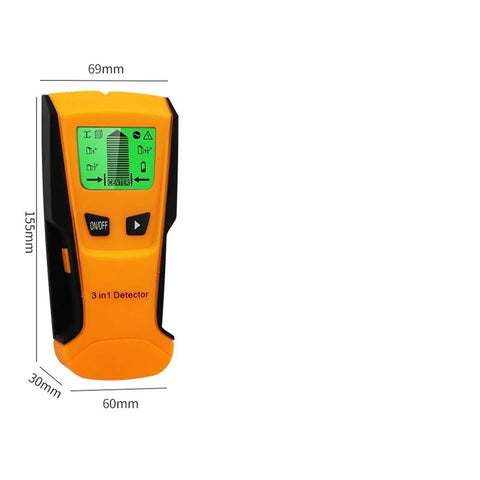 Badass Pro Wall Scanner And Stud Finder With Waterproof Pipe Locator Sensor For Deep Wire Detection And No Frills Setup That Knocks Out Hidden Blockages Straight Up handheld 3-in-1 detector with LCD display and buttons.