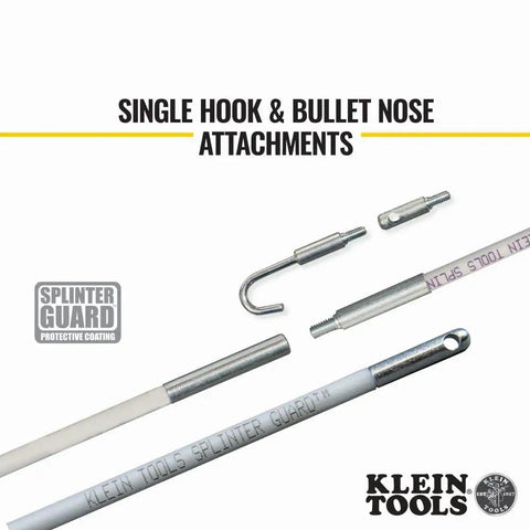 Mid Flex Glow Rod Set With Splinter Guard Coating, Six 18 Inch Glow Rods With Durable Stainless Steel Connectors, single hook, bullet nose