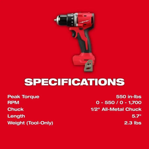 Rugged Brushless Compact Cordless Drill Driver Delivers Serious Kick Rock Solid Metal Construction And Maximum Torque For Tight Worksite Grinds Sold As Bare Tool
