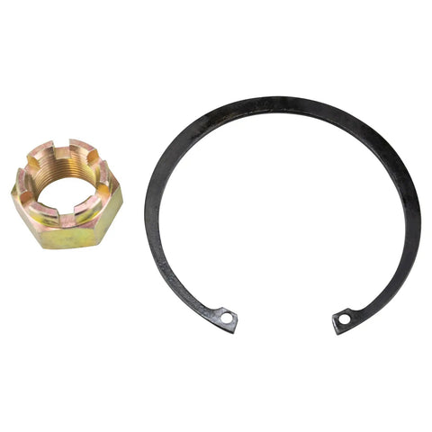 Front Wheel Bearing And Hub Assembly With Abs Sensor Left Right Side Pair includes retaining nut and snap ring for installation.