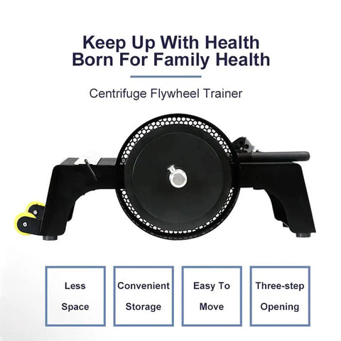 Heavy Duty Flywheel Strength Trainer Featuring Fully Adjustable Resistance For Killer Full Body Pump Sessions And Serious Gym Rat Workouts In Your Solid Home Gym Setup side view showing compact design and flywheel.