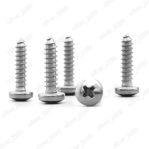 Premium Titanium GR2 Phillips Cross Pan Head Self Tapping Screws Built Like A Tank Corrosion Resistant fasteners in various sizes.
