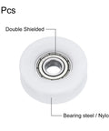 Badass 8 Piece Kit Of Smooth Rolling Nylon And Gcr15 Steel U Groove Ball Bearings 6X27X9Mm With Dual Side Shields ABEC3 grade double shielded bearing with nylon outer.