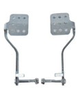 Go Kart Steering Spindle Bracket Set Heavy Duty Five Eighth Inch Axle And Four And A Half Inch Long Brake And Throttle Pedal Kit Fits Predator 212cc 196cc 301cc 420cc Yerf Dog Manco Azusa Go Kart Parts Silver, showing brake and throttle pedals.