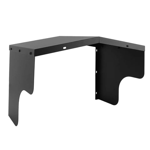 Badass Carbon Steel Shield For Your Electric Vehicle Charging Station Roof Offering Universal Fit Weatherproof EV Charger Cover and Outdoor Wall Box Protection For Plug In Cars in black finish, corner mount design.