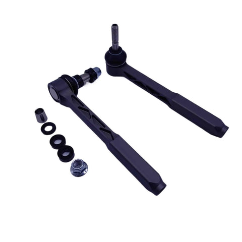 Adjustable Outer Tie Rod Ends Kit Beefed Up Forged Steel And Heim Joint Bearings For Porsche 996 997 Bump Steer Correction with hardware.