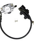 Brake component from Go Kart Rolling Chassis Kit With 32 Inch Rear Live Axle And Front Steering System For DIY Builds Includes Four 8 Inch Wheels Hubs Spindles Gear Rack Brake And Sprocket All In One Ultimate Chassis Ready To Roll For Easy Build And Adventure
