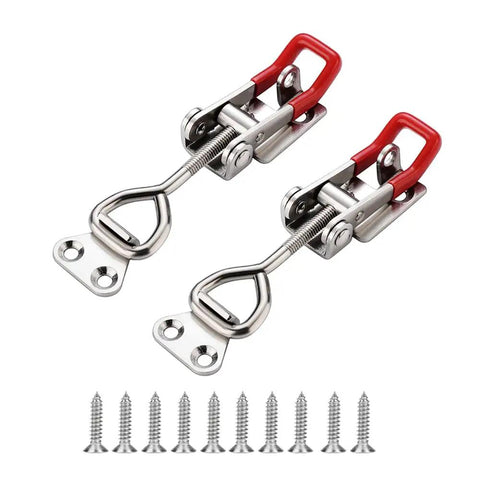 Two Pack 4003 Adjustable Toggle Latch Clamp For Smokers And Tool Boxes Heavy Duty Pull Toggle Clamp Latch 1322 Lbs Holding Capacity 600 Kg Includes Screws For Easy Install