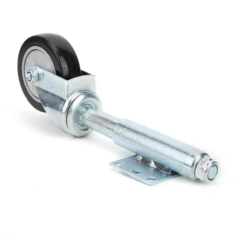 Heavy Duty Spring Loaded Gate Casters Smooth Cruising Wheels For Uneven Driveways Yard Fences Non Slip Pvc Rollers metal base with black wheel
