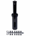 RapidSet Gear Driven Rotor With 5 Inch Pop Up Riser And Check Valve, Tool Free Arc Adjustment From 40 To 360 Degrees, Includes 3.0 GPM Nozzle Plus Eight Standard Nozzles And Four Low Angle Nozzles For Flexible Irrigation displayed against a white background.