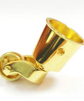 Heavy Duty Solid Brass Round Cup Casters 38Mm Vintage Swivel Furniture Wheels With Mute Bearing Rollers, close-up view.