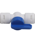 5 Pack 3 8 Inch Push In Ball Valve Quick Connect Plumbing Fitting Leak Proof Polypropylene with blue lever for water flow control