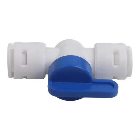 5 Pack 3 8 Inch Push In Ball Valve Quick Connect Plumbing Fitting Leak Proof Polypropylene with blue lever for water flow control
