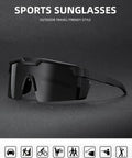 Hella Durable Photochromic Polarized Safety Glasses With Tough As Nails Impact Resistant Polycarbonate Lenses and Protective Side Shields For Beast Mode Outdoor Activities, angled view on a black background.