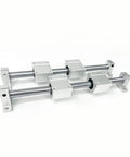 Top Shelf Hollow Linear Motion Shaft Guide Rod Fifty Millimeter Diameter By Forty Seven Inch Length Two Pack Chrome Plated Case Hardened Smooth Steel Bar for CNC builds.