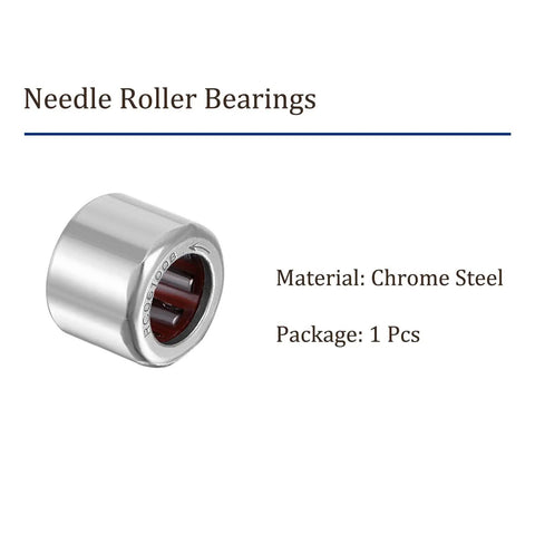 Solid As A Rock Hella Tough One Way Clutch Needle Roller Bearing 3/8 Inch ID 5/8 Inch OD 1/2 Inch Width chrome steel design.
