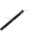 2 Sets Bottom Mount Drawer Slides Iron Soft Close Cabinet Rails For Kitchen Dresser Office Heavy Duty Glide Hardware With Smooth Quiet Operation Durable Steel Construction For Long Lasting Use With Quiet Smooth Glide System 11.7 in 30 cm black steel rail