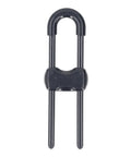 U Shaped Cabinet Locks Five Pack Durable Adjustable Latches for Kid Safe Home Kitchen Cabinets Drawers Black