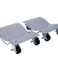 Heavy Duty Car Wheel Dolly Set Of 4 Holding 5500 Lbs With Reinforced Steel Build, two dollies with swivel wheels.