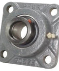 Four Bolt Standard Flange Bearing Unit Built Tough In Solid Cast Iron Housing With Wide Inner Ring Relubricable Eccentric Lock Collar Single Lip Seal And 40 mm Bore For Smooth Equipment Operation
