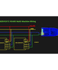 Wiring diagram for SERVO57C PCBA NEMA23 Closed Loop Stepper Motor Driver with RS485 interface for CNC and 3D printers.