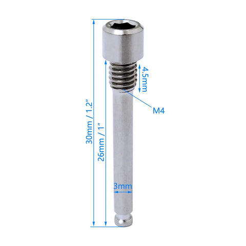 M4X26mm Built Tough Titanium Alloy Bicycle Caliper Screw with dimensions, designed for durable performance in Shimano setups.