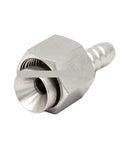 304 Stainless Steel Imperial C Fittings Flat Crimp Hose Fittings With Female Thread For Oil Hose Thirty Eight Inch To One Point Five Inch C Degree 29611 Heavy Duty Industrial Grade, close-up