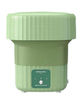 Green Grab And Go Portable Folding Mini Washing Machine For Apartments And Dorms Tiny Washer For Baby Clothes Underwear And Small Items