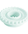 Pro Grade Washing Machine Clutch Gear Coupling Replacement Part DC97-18439A Easy Install Fix Worn Out Clutch Gear Fits Most Top Load Front Load Models Improves Spin Wash Performance Durability, white plastic gear close-up