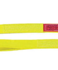 Heavy-Duty Nylon Web Sling Type 3 Eye to Eye, 2 Inch Wide and 4 Foot Long, Flat Eye and Eye, 6400 Lb Capacity, Two-Ply Web, yellow with tag